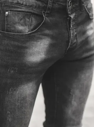 Spodnie jeansowe męskie czarne NB/MP0064N^Ozonee Clearance