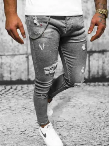 Spodnie jeansowe męskie grafitowe O/MB459^Ozonee Discount