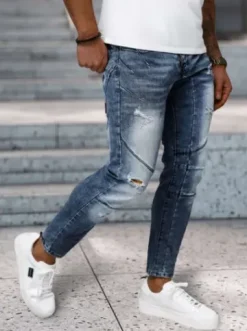 Spodnie jeansowe męskie niebieskie NB/MP0045B^Ozonee New