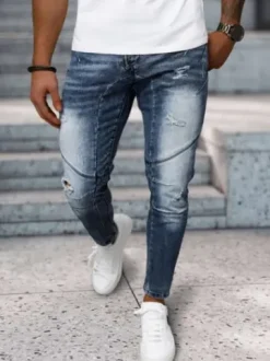 Spodnie jeansowe męskie niebieskie NB/MP0045B^Ozonee New