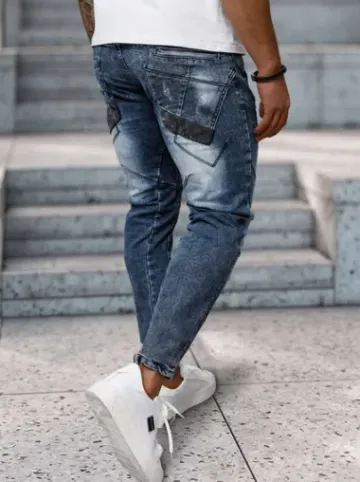 Spodnie jeansowe męskie niebieskie NB/MP0045B^Ozonee New
