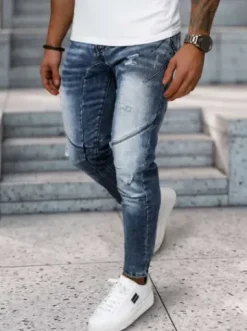 Spodnie jeansowe męskie niebieskie NB/MP0045B^Ozonee New