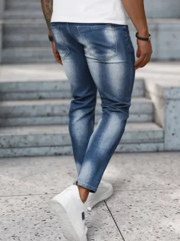 Spodnie jeansowe męskie niebieskie NB/MP0199BC^Ozonee Outlet