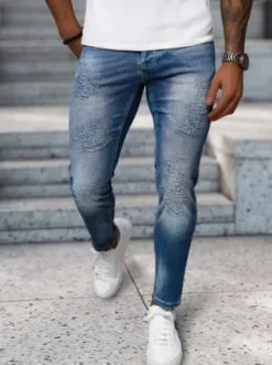Spodnie jeansowe męskie niebieskie NB/MP0009BZ^Ozonee Clearance