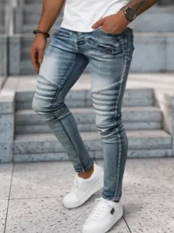 Spodnie jeansowe męskie niebieskie NB/MP0094BSZ^Ozonee Outlet