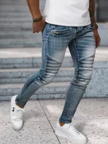 Spodnie jeansowe męskie niebieskie NB/MP0094BSZ^Ozonee Outlet