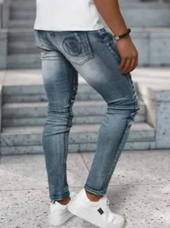 Spodnie jeansowe męskie niebieskie NB/MP0094BSZ^Ozonee Outlet