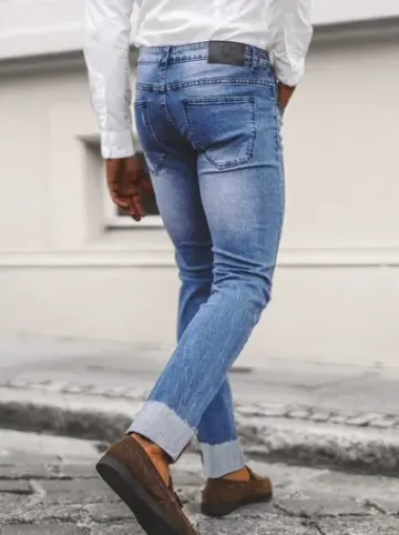 Spodnie jeansowe męskie niebieskie NB/MP0126B^Ozonee Clearance