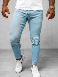 Spodnie jeansowe męskie niebieskie O/426SP^Ozonee Hot