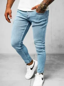 Spodnie jeansowe męskie niebieskie O/2335^Ozonee Fashion