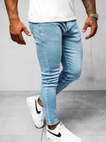 Spodnie jeansowe męskie niebieskie O/2335^Ozonee Fashion
