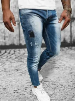 Spodnie jeansowe męskie niebieskie NB/MP0008B^Ozonee Best