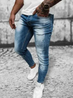 Spodnie jeansowe męskie niebieskie NB/MP0008B^Ozonee Best