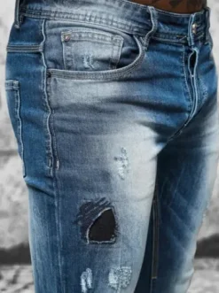 Spodnie jeansowe męskie niebieskie NB/MP0008B^Ozonee Best
