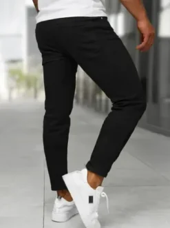 Spodnie jeansowe męskie slim fit czarne BL/JK885^Ozonee Best