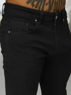 Spodnie jeansowe męskie slim fit czarne BL/JK885^Ozonee Best
