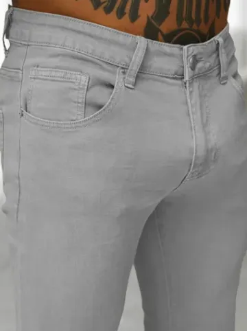 Spodnie jeansowe męskie slim fit szare BL/JK881^Ozonee New