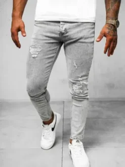 Spodnie jeansowe męskie szare O/2358/2^Ozonee Fashion