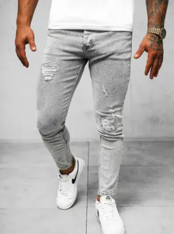 Spodnie jeansowe męskie szare O/2358/2^Ozonee Fashion
