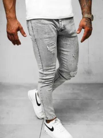 Spodnie jeansowe męskie szare O/2358/2^Ozonee Fashion