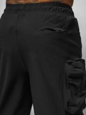 Spodnie męskie cargo wide leg czarne O/PS5528^Ozonee Sale