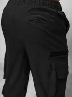 Spodnie męskie cargo wide leg czarne O/PS5526^Ozonee Fashion