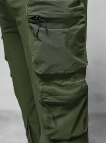 Spodnie męskie cargo wide leg khaki O/PS5528^Ozonee Best