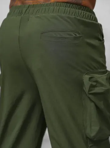 Spodnie męskie cargo wide leg khaki O/PS5528^Ozonee Best