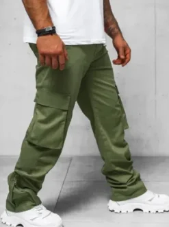 Spodnie męskie cargo wide leg khaki O/G3016Z^Ozonee Discount