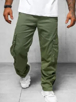 Spodnie męskie cargo wide leg khaki O/G3016Z^Ozonee Discount