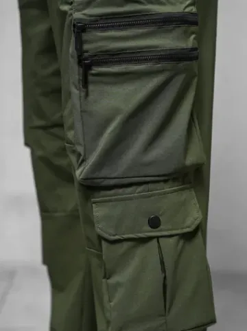 Spodnie męskie cargo wide leg khaki O/PS5527^Ozonee Sale