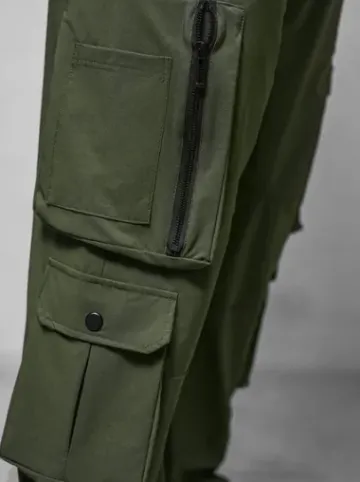 Spodnie męskie cargo wide leg khaki O/PS5527^Ozonee Sale