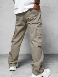 Spodnie męskie cargo wide leg szare O/G3016Z^Ozonee Outlet