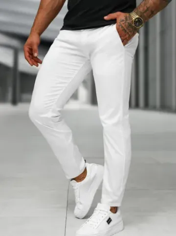 Spodnie męskie chino białe BL/SK222/2^Ozonee Sale