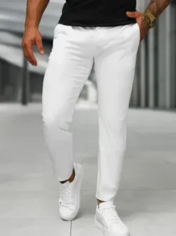 Spodnie męskie chino białe BL/SK222/2^Ozonee Sale