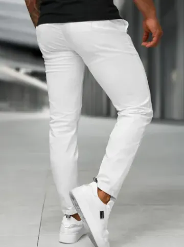 Spodnie męskie chino białe BL/SK222/2^Ozonee Sale