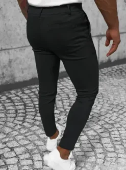 Spodnie męskie chino czarne O/P4049^Ozonee Outlet