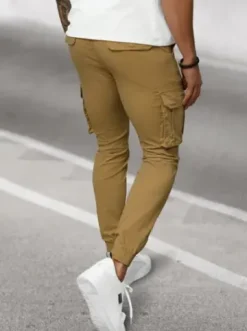 Spodnie męskie chino joggery beżowe NB/MP0202KZ^Ozonee Best