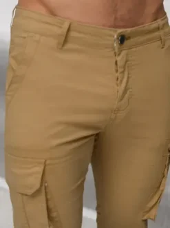 Spodnie męskie chino joggery beżowe NB/MP0202KZ^Ozonee Best
