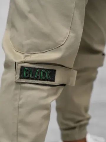 Spodnie męskie chino joggery beżowe O/G3014Z^Ozonee New