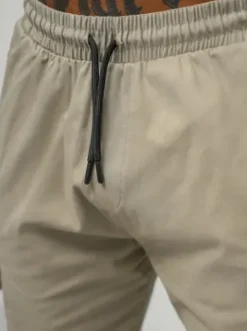 Spodnie męskie chino joggery beżowe O/G3014Z^Ozonee New