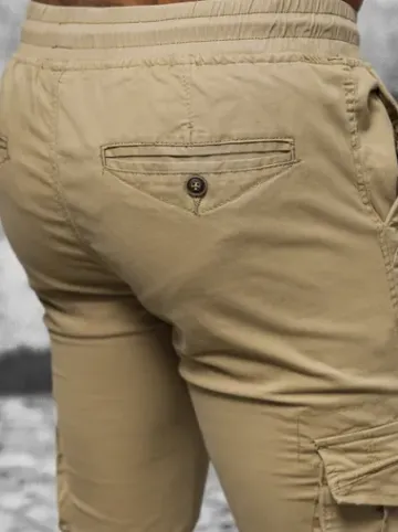 Spodnie męskie chino joggery beżowe NB/MP0201K^Ozonee Fashion