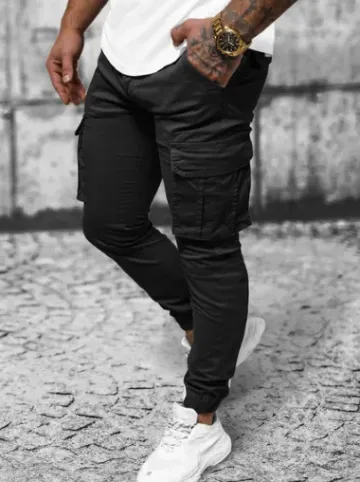Spodnie męskie chino joggery czarne NB/MP0202N^Ozonee Online