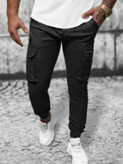 Spodnie męskie chino joggery czarne NB/MP0202N^Ozonee Online