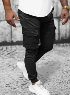 Spodnie męskie chino joggery czarne NB/MP0202N^Ozonee Online