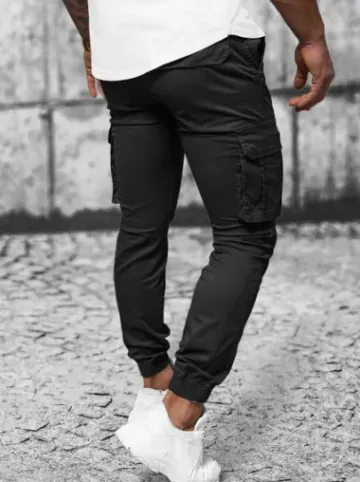 Spodnie męskie chino joggery czarne NB/MP0202N^Ozonee Online