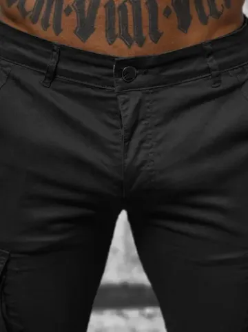 Spodnie męskie chino joggery czarne NB/MP0202N^Ozonee Online