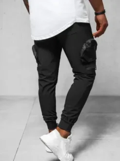 Spodnie męskie chino joggery czarne O/PS5501^Ozonee Clearance