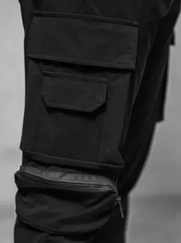 Spodnie męskie chino joggery czarne O/PS5520^Ozonee Best
