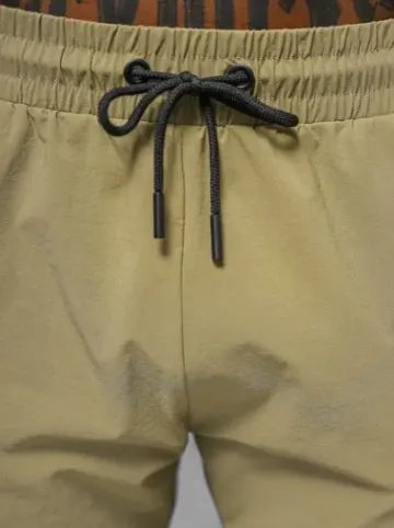 Spodnie męskie chino joggery ciemno-beżowe O/PS5520^Ozonee Best